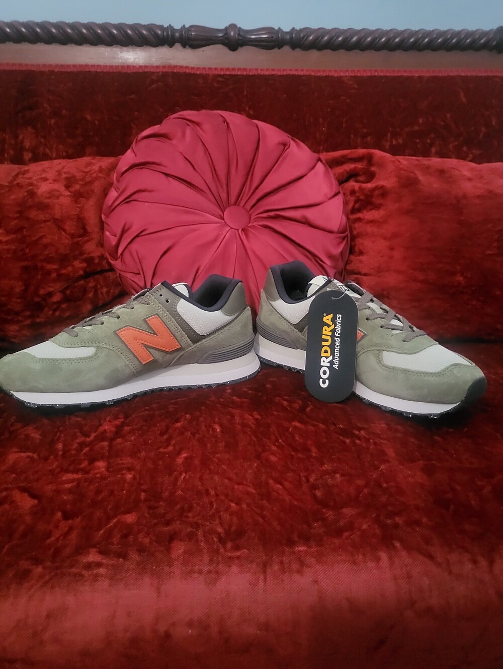 Matching Family Set: New Balance 574 Cordura Dark Olivine 3-Pair Bundle